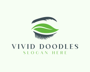 Organic Beauty Eyelash Cosmetics logo design