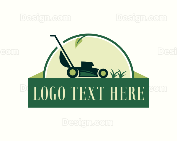 Gardening Lawn Mower Logo