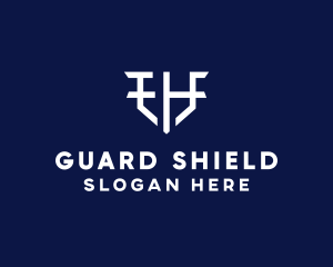 Simple Initial Shield logo