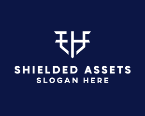 Simple Initial Shield logo