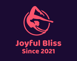 Woman Gymnast Performer  logo design