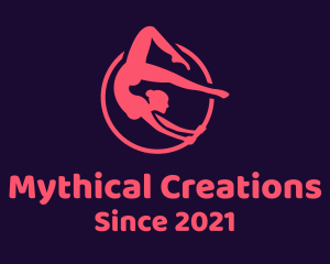 Woman Gymnast Performer  logo design