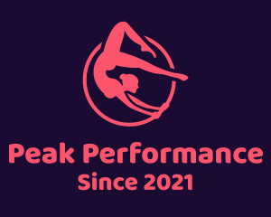 Woman Gymnast Performer  logo design