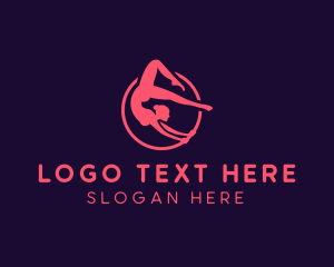 Woman Gymnast Performer  Logo