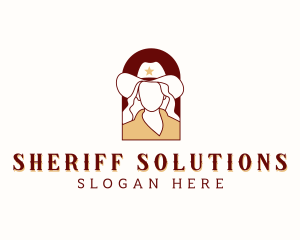 Sheriff Woman Cowgirl logo