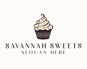 Sweet Cupcake Dessert  logo design