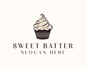 Sweet Cupcake Dessert  logo design