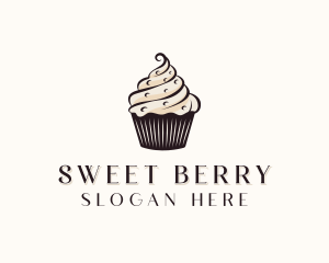 Sweet Cupcake Dessert  logo design