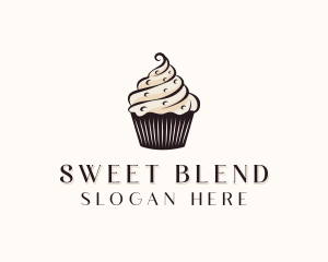 Sweet Cupcake Dessert  logo design