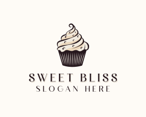 Sweet Cupcake Dessert  logo design