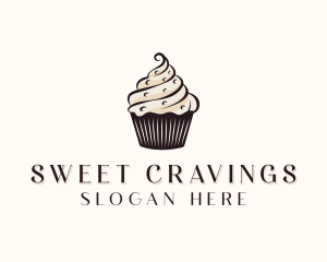 Sweet Cupcake Dessert  logo design