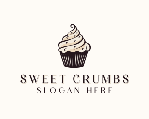 Sweet Cupcake Dessert  logo design