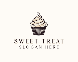 Sweet Cupcake Dessert  logo design