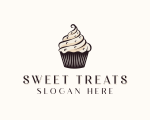 Sweet Cupcake Dessert  logo design