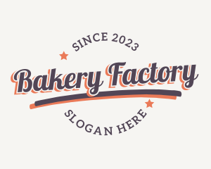 Retro Star Bakery logo design