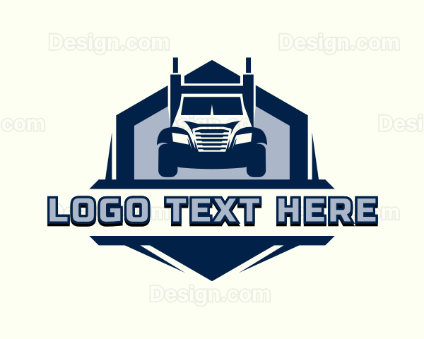 Logistics Truck Courier Logo