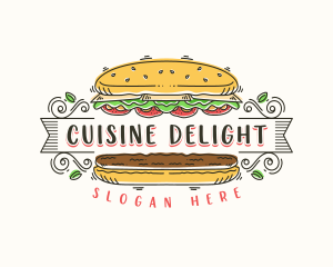 Burger Restaurant Diner logo design