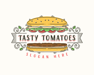 Burger Restaurant Diner logo design