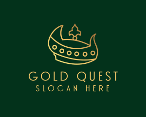 Gold Horn Crown logo design