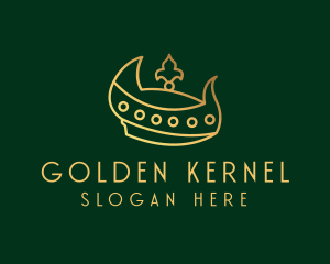 Gold Horn Crown logo design