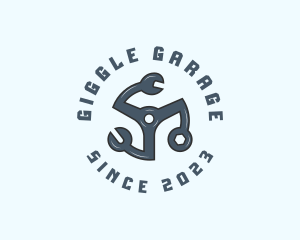 Industrial Wrench Garage logo design