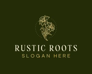 Rustic Floral Boutique logo design