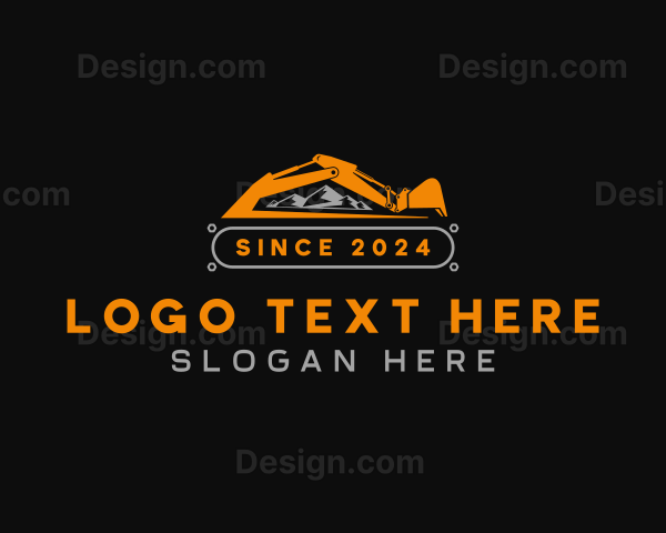 Construction Excavator Machinery Logo