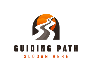 Road Highway Traffic Route logo design