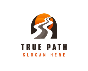 Road Highway Traffic Route logo design