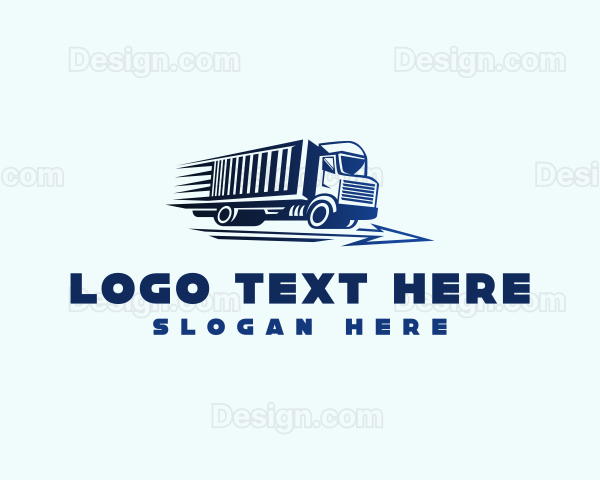 Logistics Import Truck Transport Logo