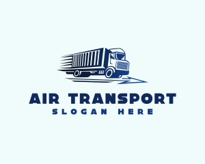 Logistics Import Truck Transport logo design