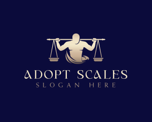 Man Justice Scales logo design