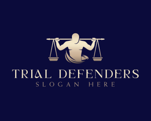 Man Justice Scales logo design