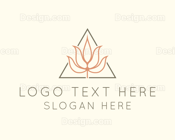 Floral Leaf Triangle Logo