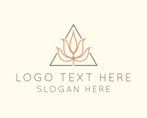 Floral Leaf Triangle Logo