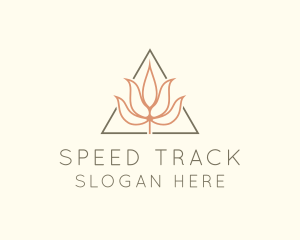 Floral Leaf Triangle logo
