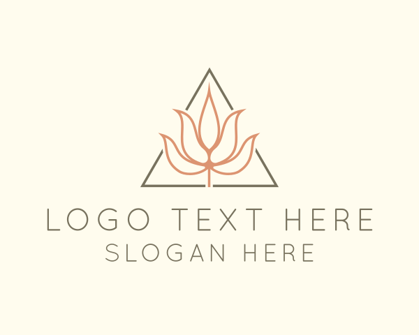 Floral Leaf Triangle logo