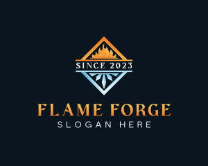 Fire Ice Thermal HVAC logo design