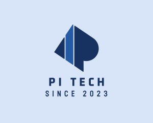 Diamond Tech Letter P  logo design