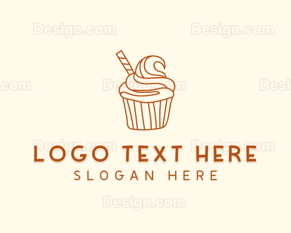 Sweet Pastry Cupcake Logo