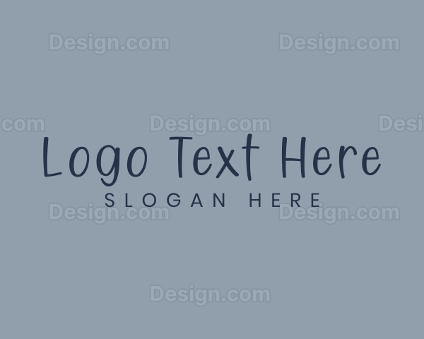 Blue Handwritten Business Logo