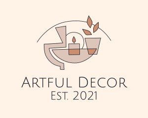 Boho Candle Decor  logo design