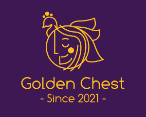 Golden Girl Peacock logo design