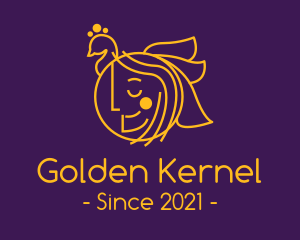 Golden Girl Peacock logo design