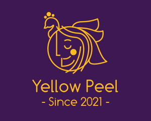 Golden Girl Peacock logo design