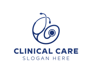 Blue Medical Stethoscope logo