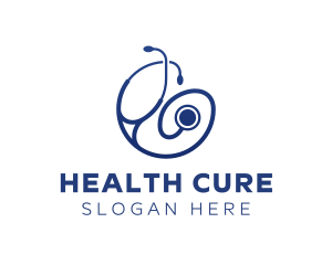 Blue Medical Stethoscope logo