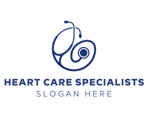 Blue Medical Stethoscope logo