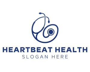 Blue Medical Stethoscope logo