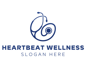 Blue Medical Stethoscope logo